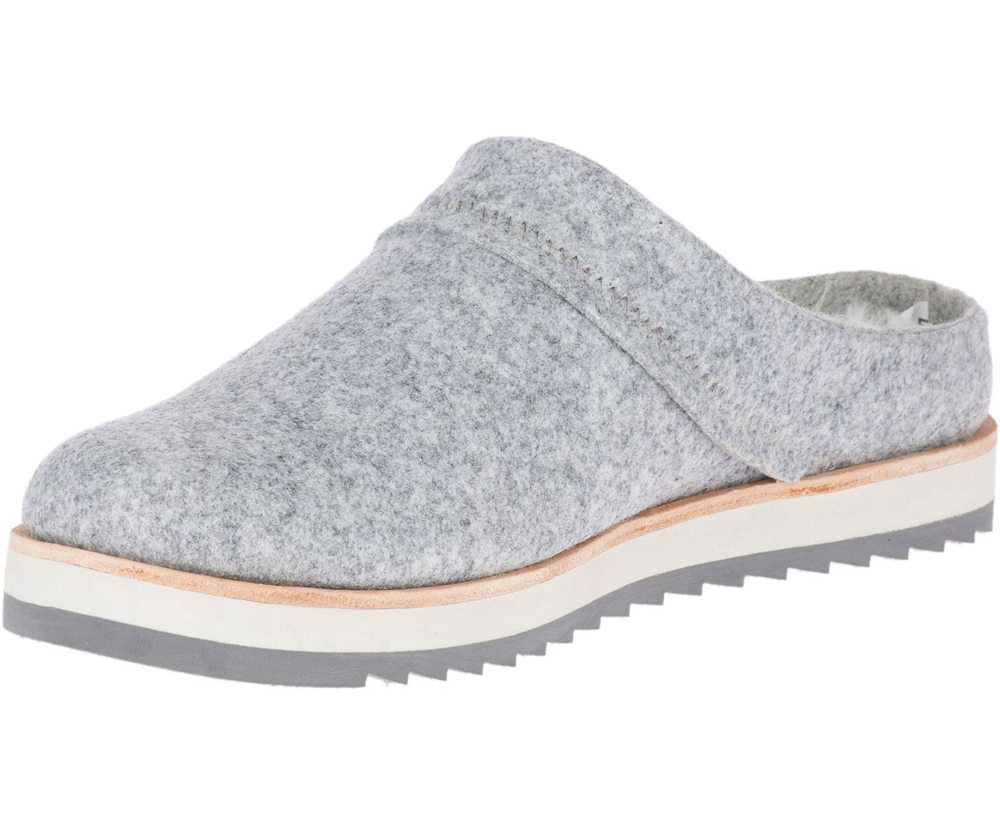 Merrell Barefoot Sko Dame - Juno Clog Wool - Grå - GXN506431